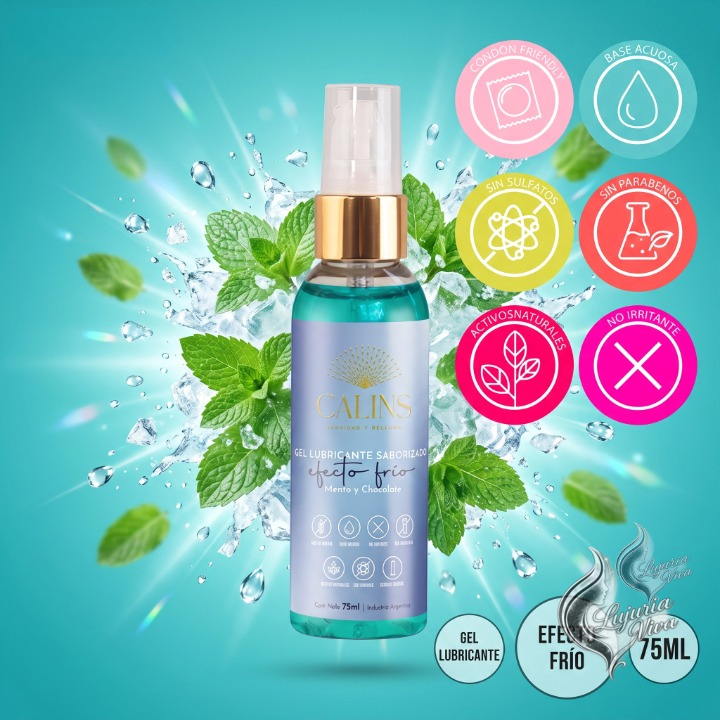 Gel Lubricante Efecto Frío Menta y Chocolate | Calins