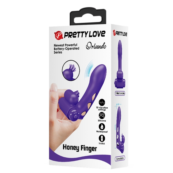 Vibrador para Dedo con Estimulador de Clítoris Honey Finger | Pretty Love
