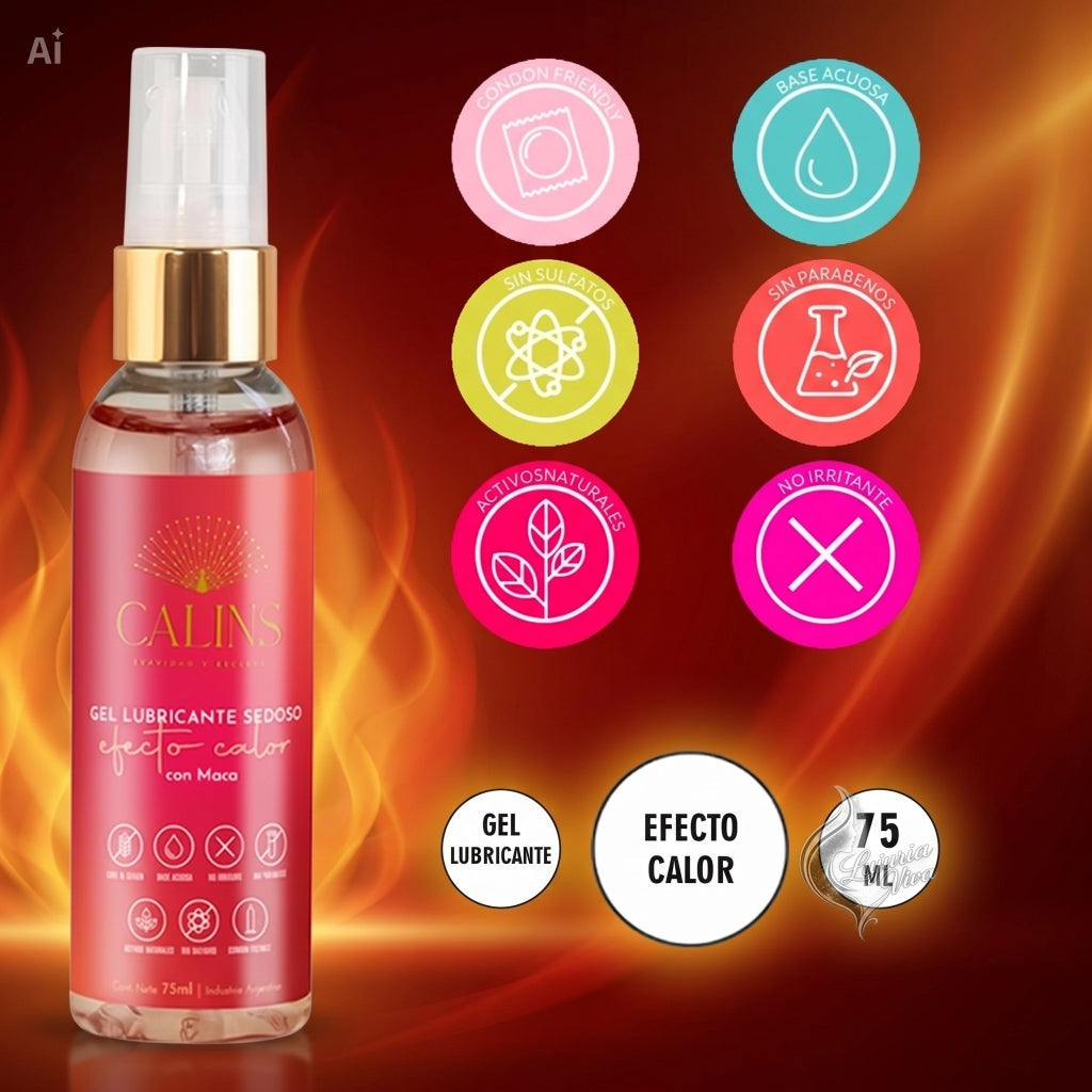 Gel Lubricante Efecto Calor con Maca | Calins