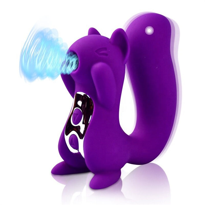 Succionador de Clitoris y Vibrador - Ardilla | USB | Sexy & Funny
