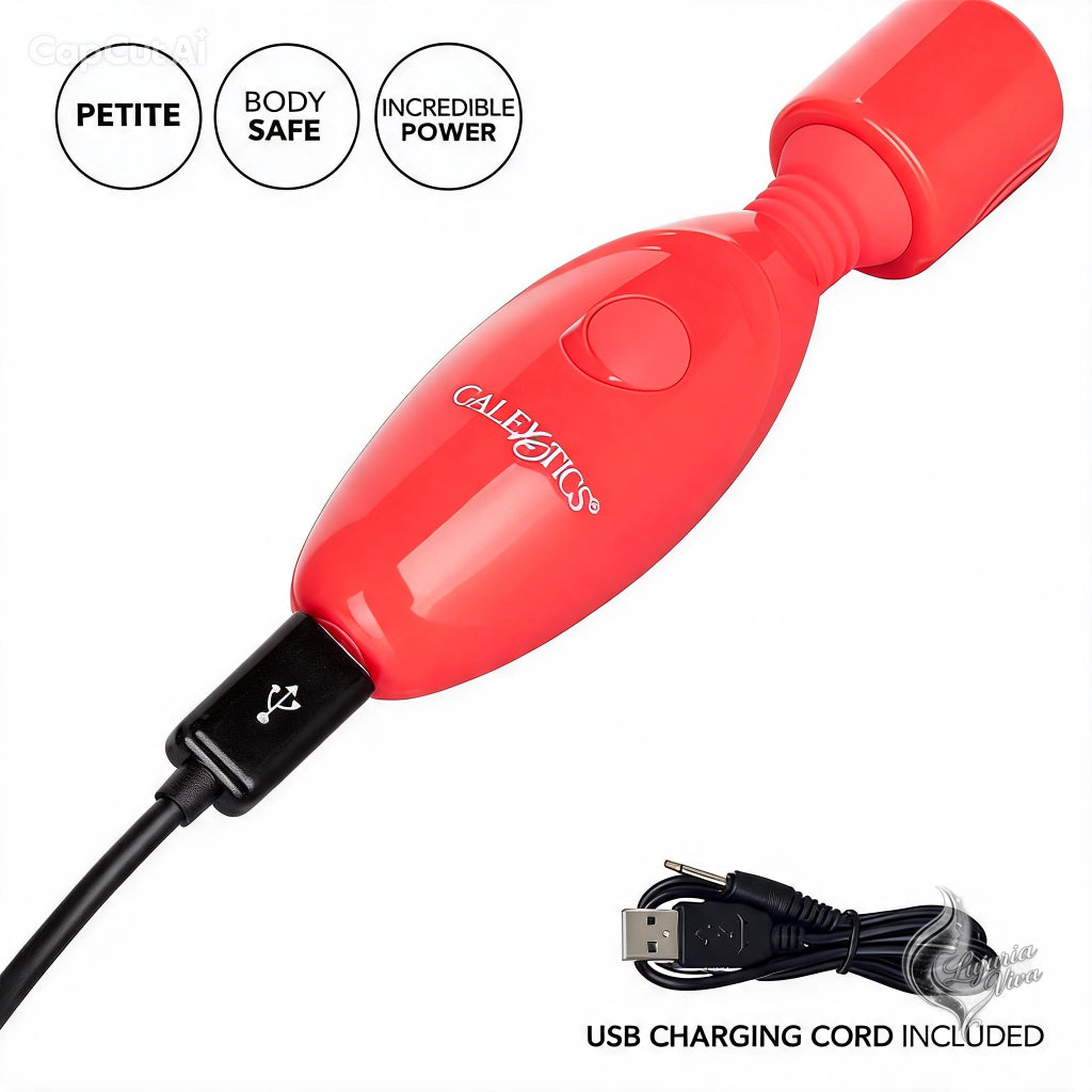 Estimulador Clitorial Mini Wand CalExotics - carga USB y características