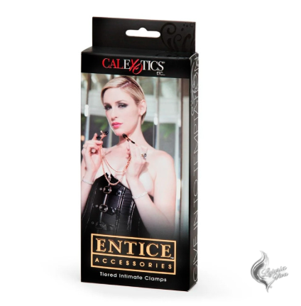 Pinzas de Pezón Entice con Doble Cadena Dorada | CalExotics