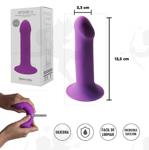 Dildo Hitsens 6 Flexible con Sopapa | Adrien Lastic