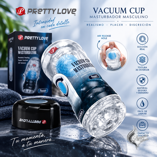 Masturbador Vacuum Cup Pretty Love - vista completa con caja