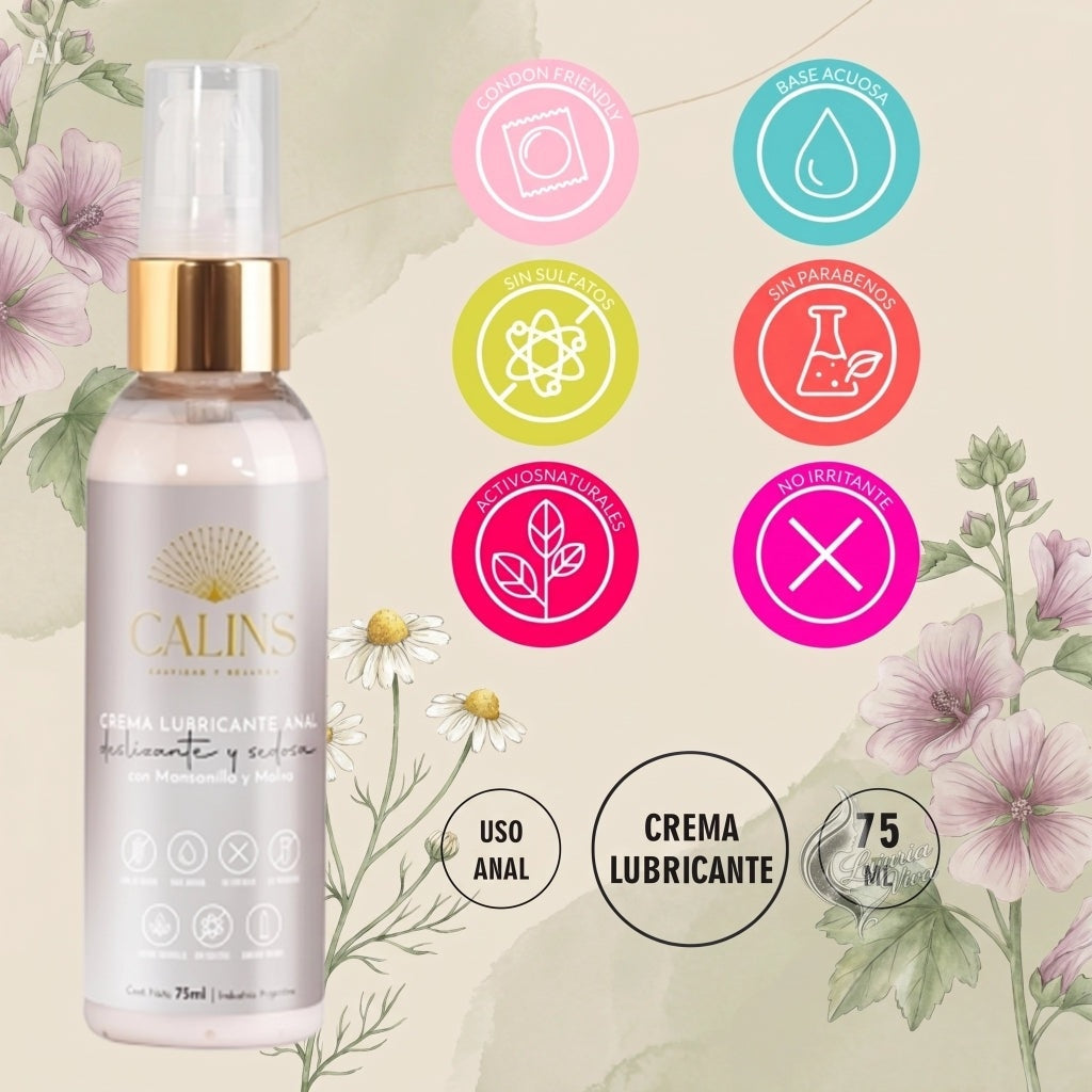 Crema Lubricante Anal Malva y Manzanilla | Calins