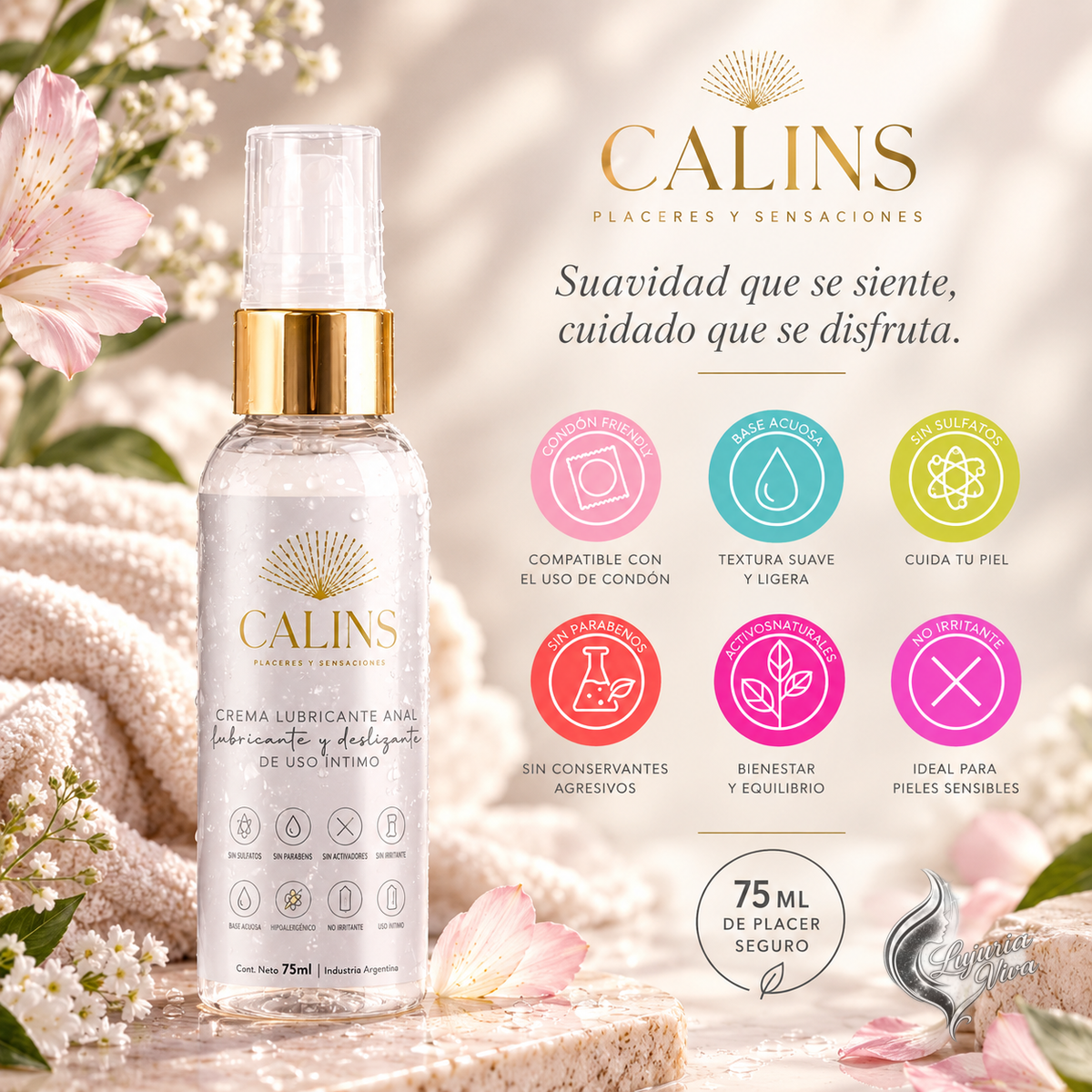Crema Lubricante Anal Malva y Manzanilla | Calins