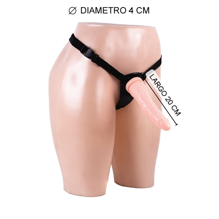 Arnés con Dildo Realístico Color Piel 20 cm | Lujuria Viva