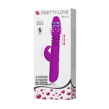 Vibrador Rabbit Ward con Rotación y Empuje | Pretty Love