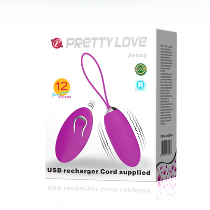 Huevo Vibrador Jenny con Control Remoto y Carga USB | Pretty Love