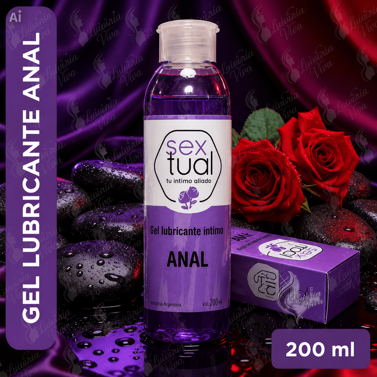 Gel Lubricante Anal Rosas 200ml | Sextual