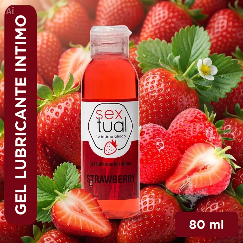 Gel Lubricante Íntimo Sabor Frutilla Strawberry | Sextual