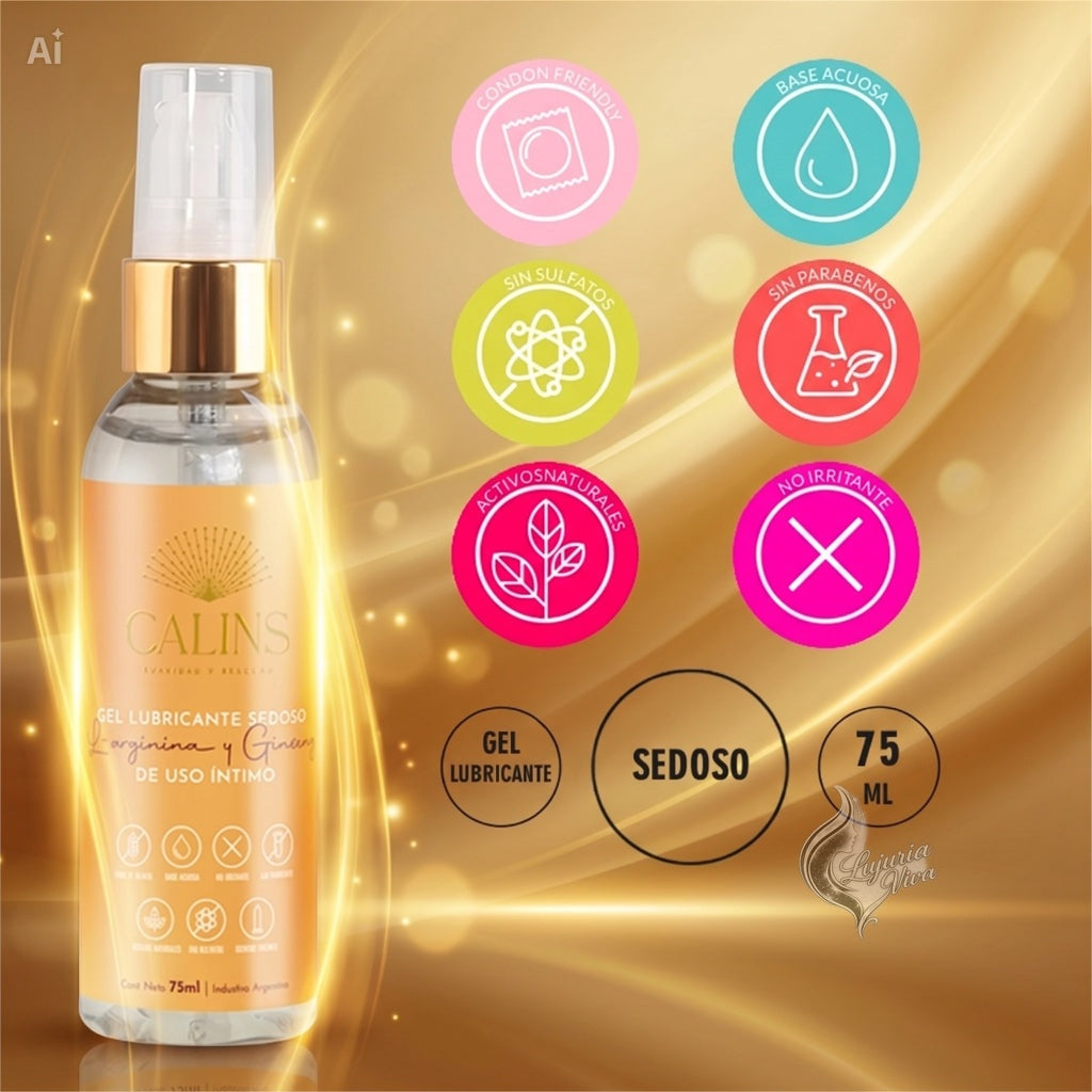 Gel Lubricante Sedoso L-Arginina y Ginseng | Calins