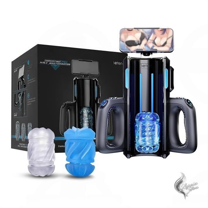Masturbador automático Leten recargable con 2 vaginas