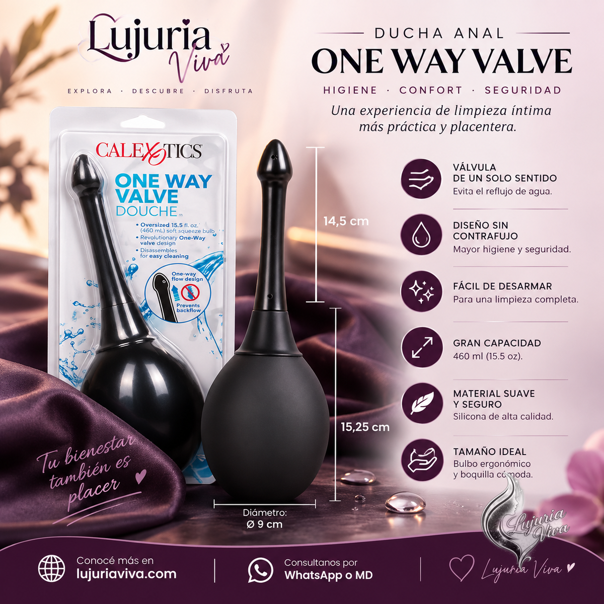 Ducha Anal One Way Valve Douche | CalExotics