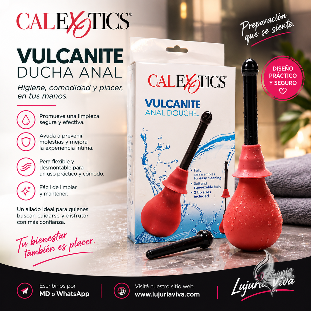 Ducha Anal Vulcanite Anal Douche | CalExotics